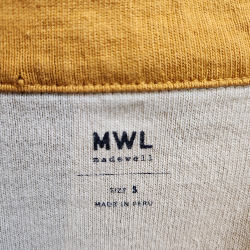 Madewell Mustard and Cream Striped Rugby Pullover - Picture 5 of 8